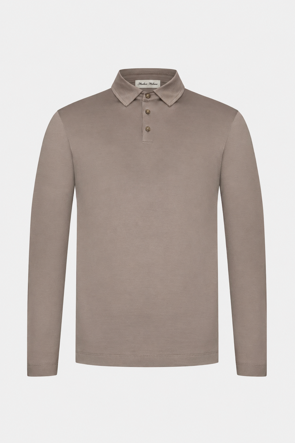 MILANO SIGNATURE LONG SLEEVE POLO - CAMEL