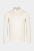 MILANO SIGNATURE POLO MIT LANGEN ÄRMELN – BEIGE