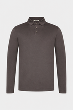 MILANO SIGNATURE POLO MIT LANGEN ÄRMELN – GRAU