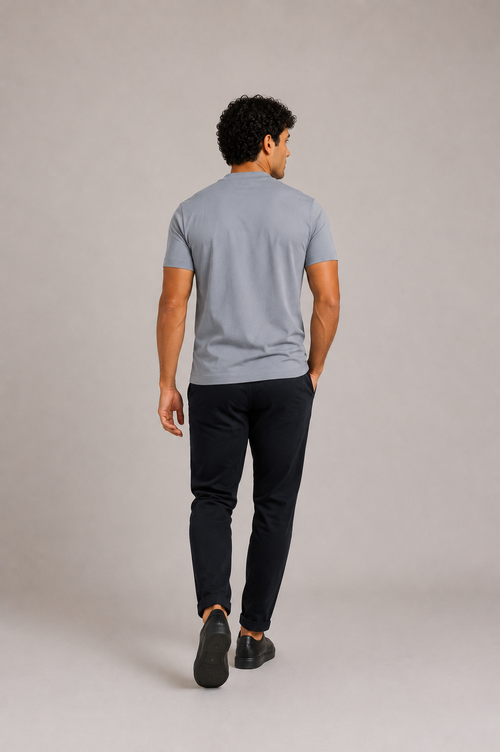 PURO SUPIMA MERCER TEE - GRAY BLUE