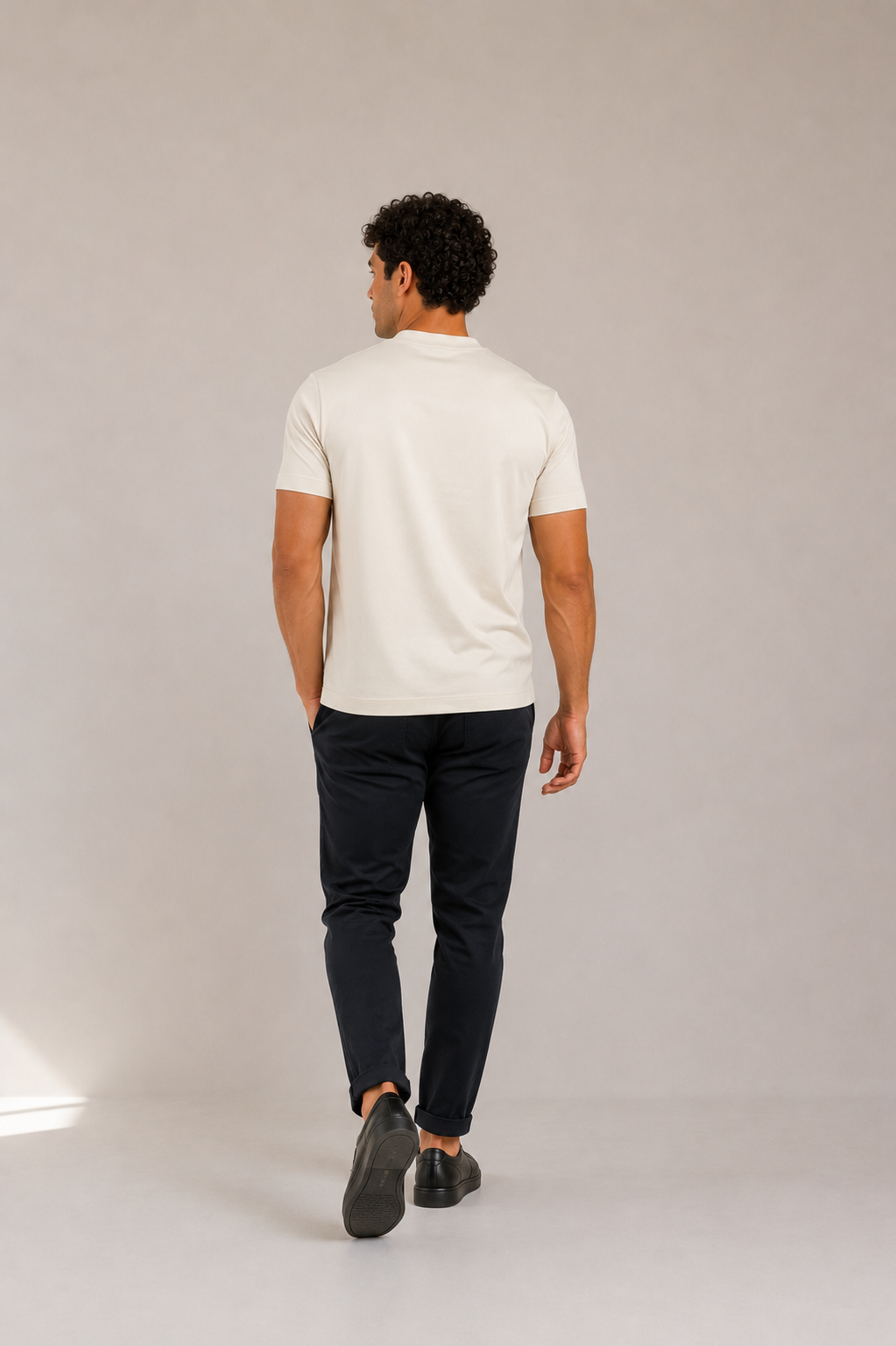 PURO SUPIMA MERCER TEE - LIGHT KHAKI