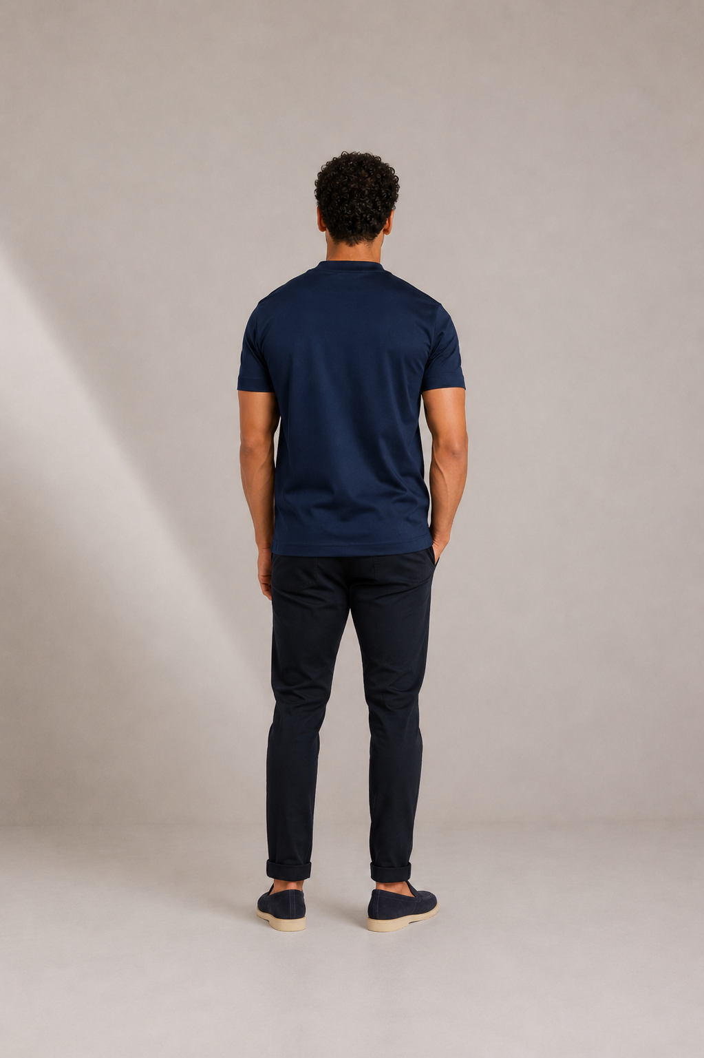 PURO SUPIMA MERCER TEE - NAVY