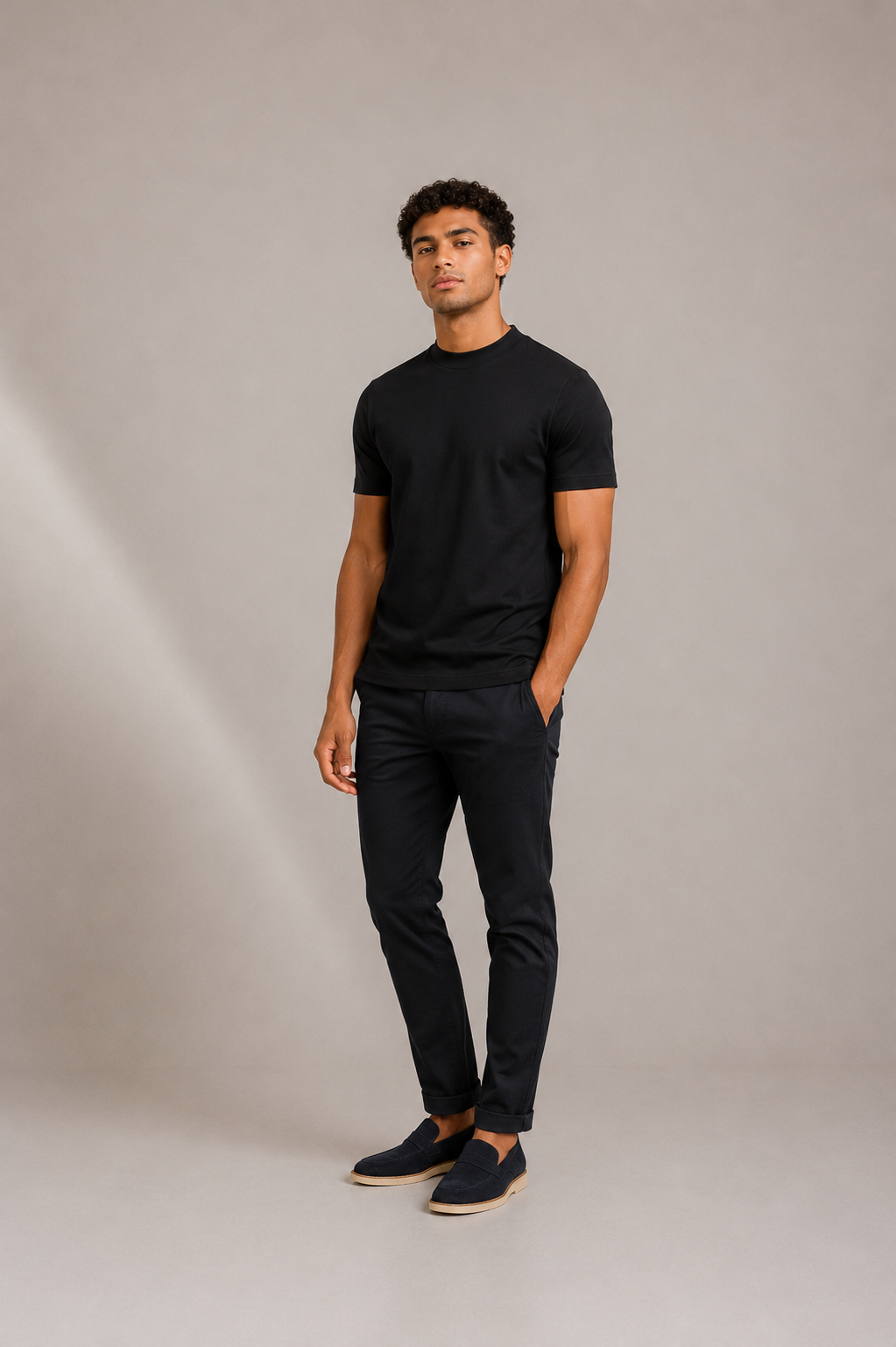 PURO SUPIMA MERCER TEE - BLACK