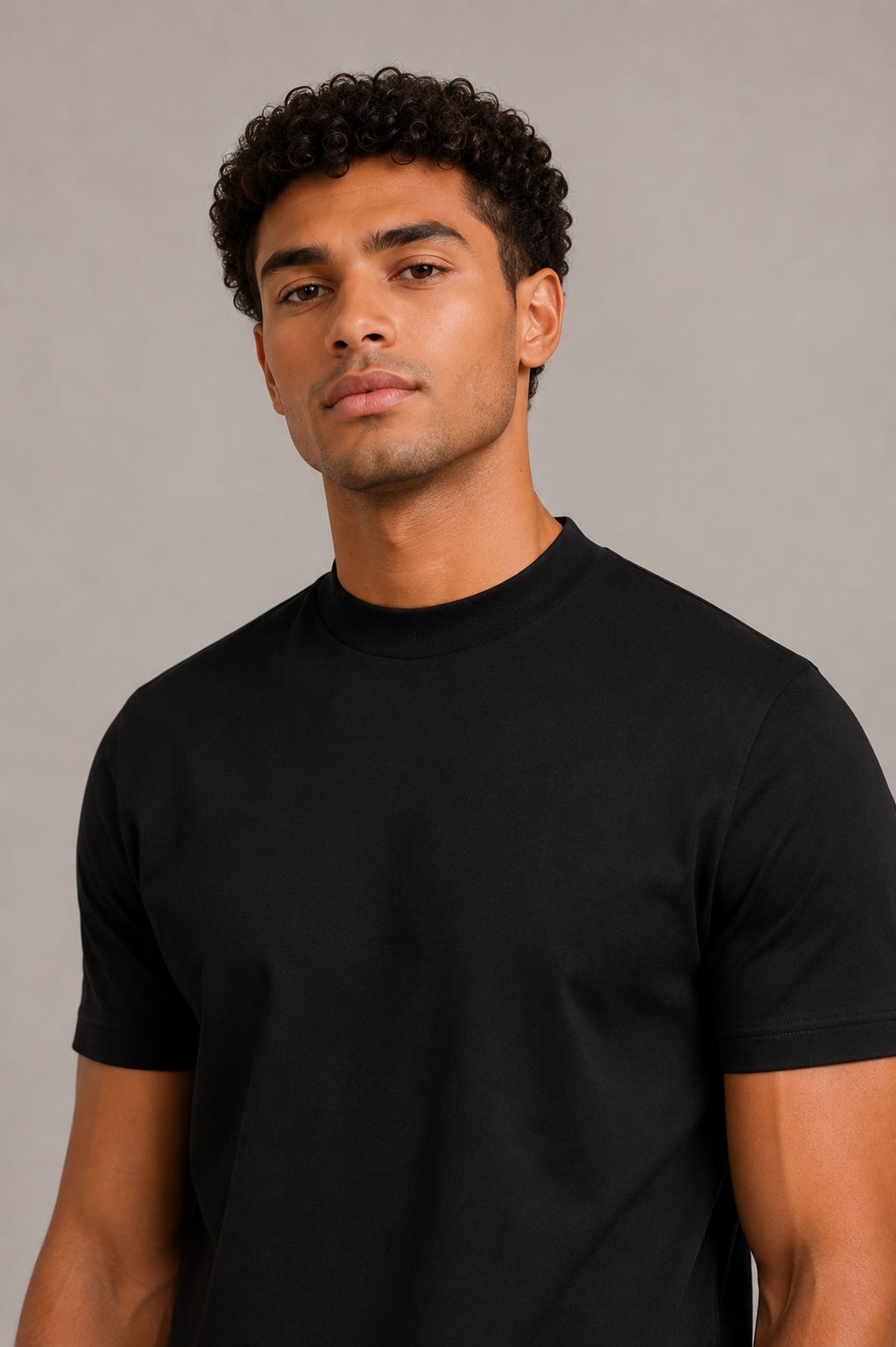 PURO SUPIMA MERCER TEE - BLACK