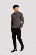 MILANO SIGNATURE POLO MIT LANGEN ÄRMELN – GRAU
