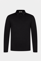 MILANO SIGNATURE POLO MIT LANGEN ÄRMELN – SCHWARZ