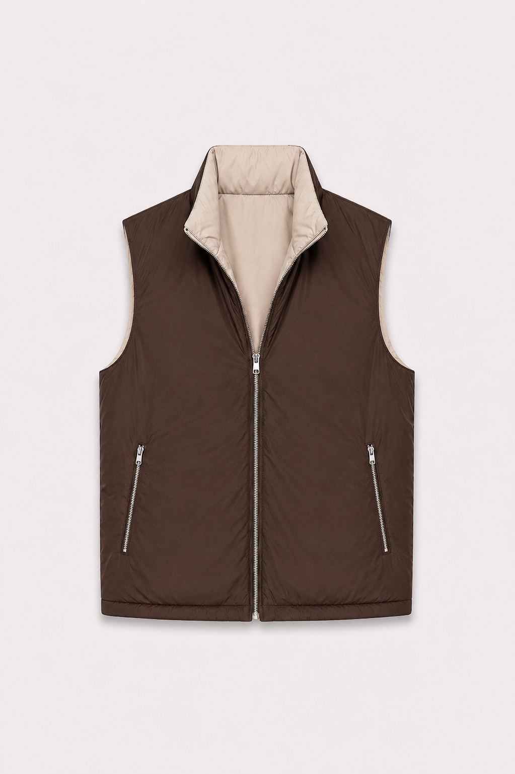 MILANO REVERSIBLE PRIME GILET - BROWN