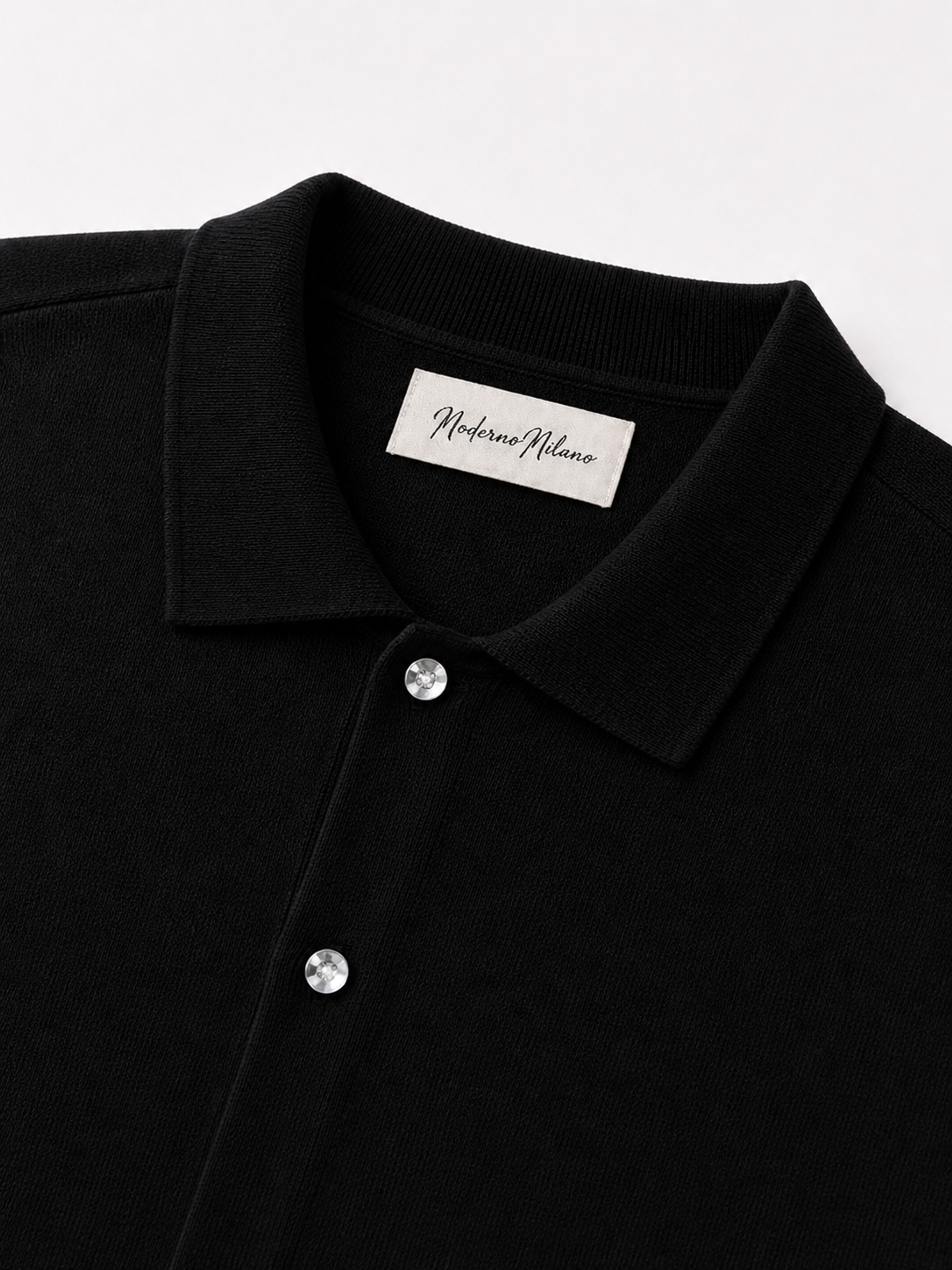 MILANO KNIT POLO - BLACK