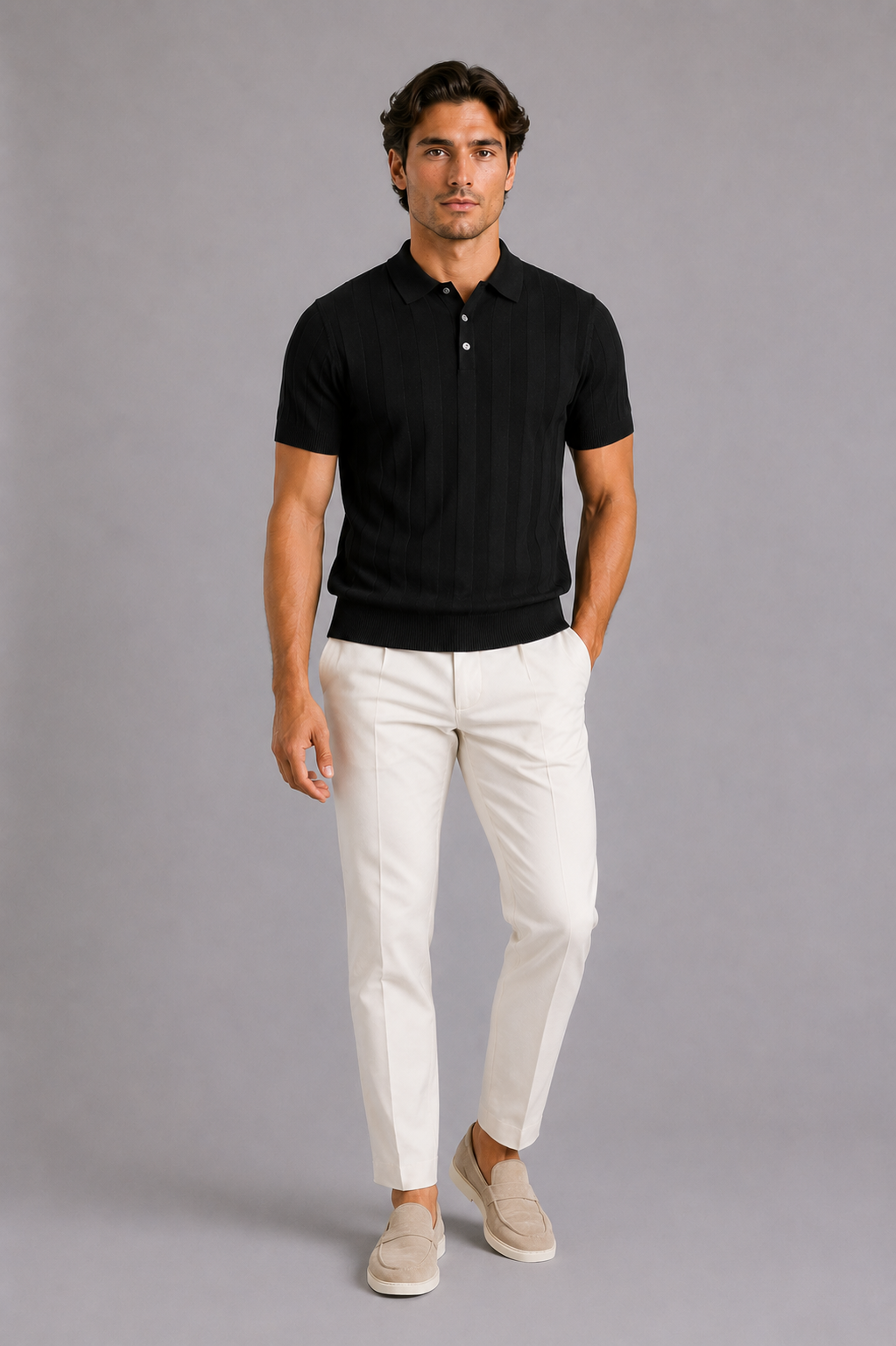 MILANO PORTOFINO POLO - BLACK