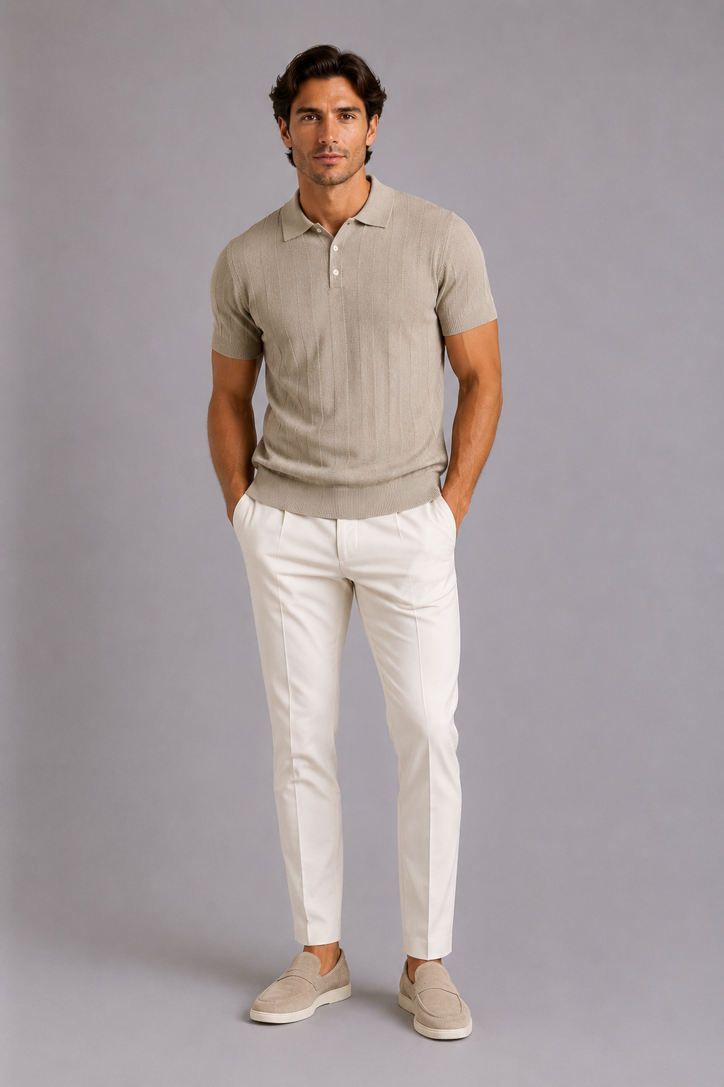 MILANO PORTOFINO POLO - STONE BEIGE