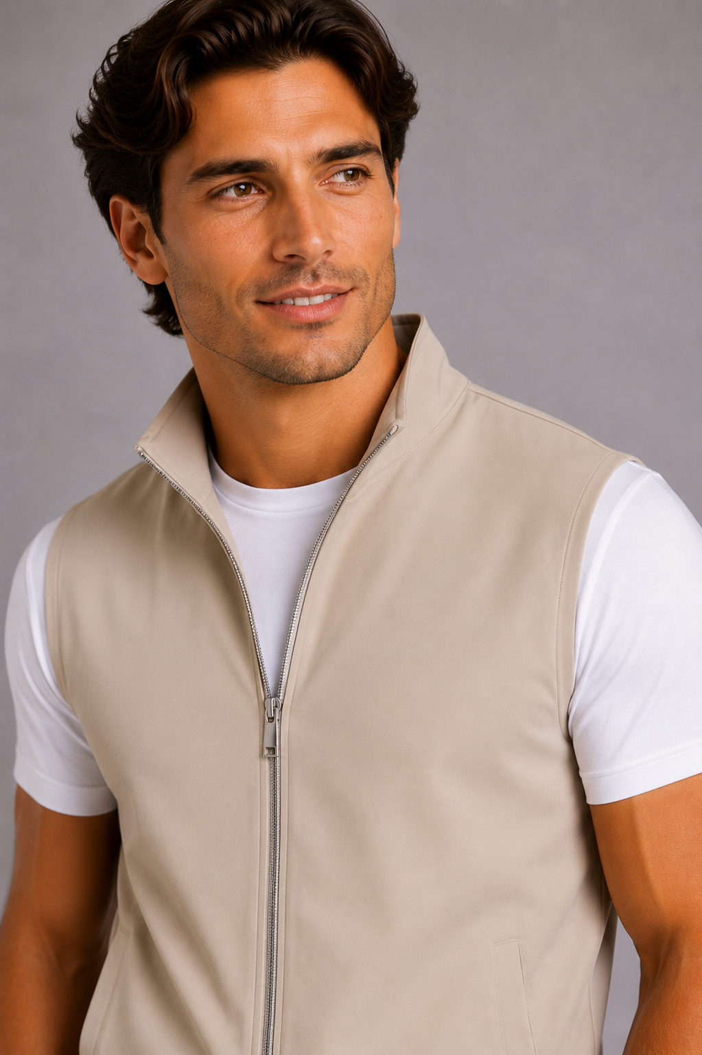 MILANO CAPRI GILET - BEIGE