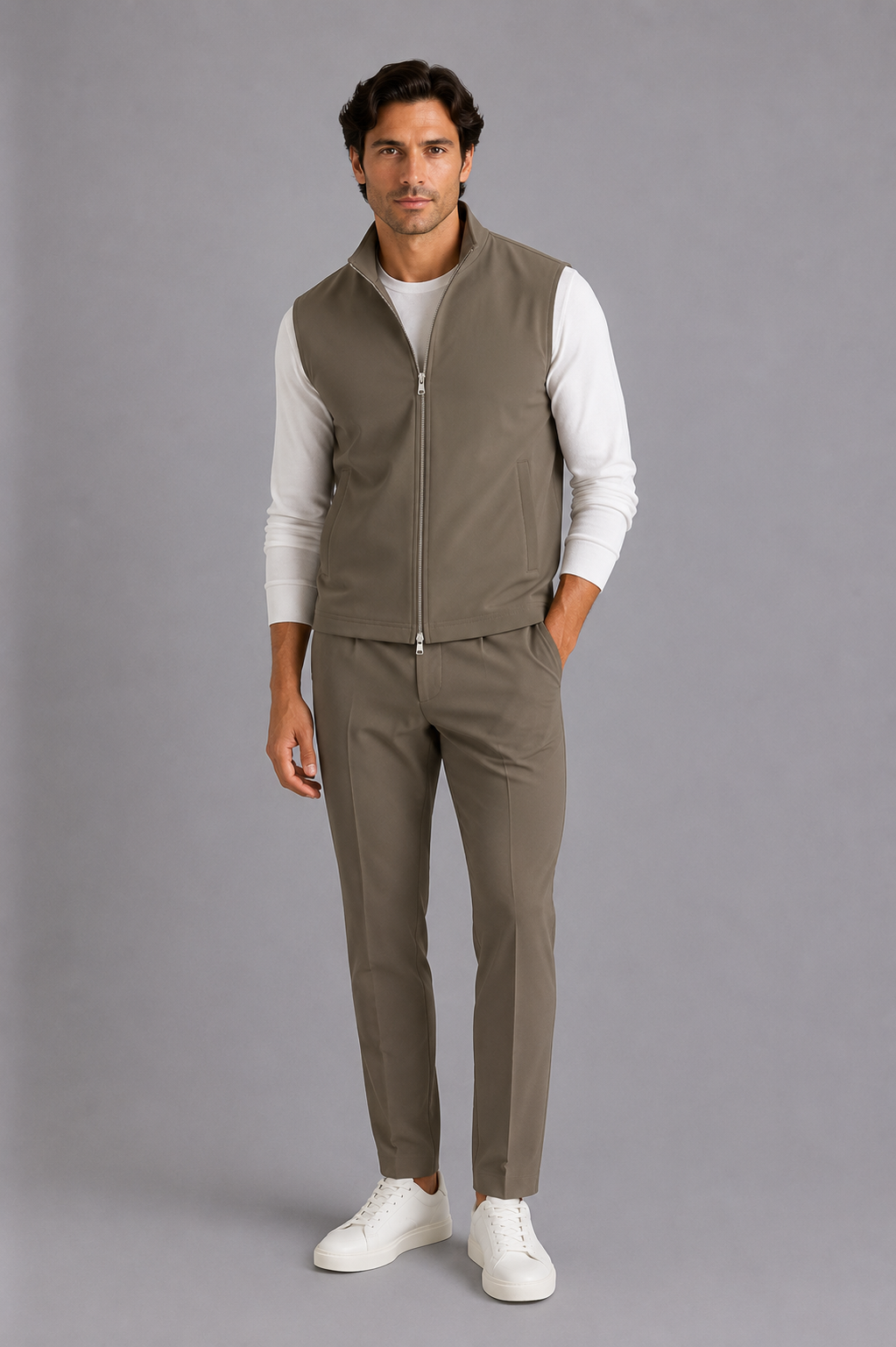 MILANO CAPRI GILET - TAUPE