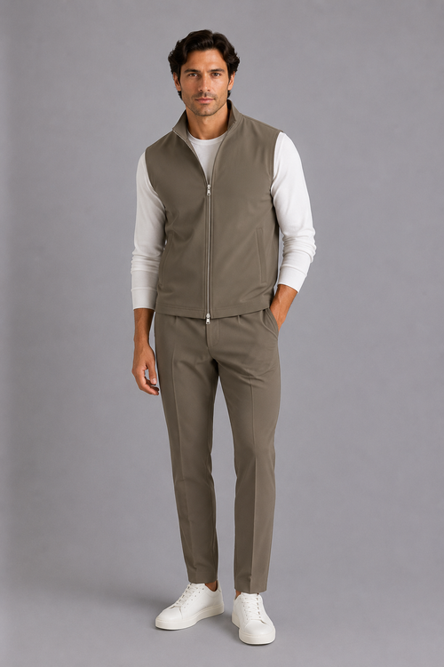 GILET MILANO CAPRI - TAUPE