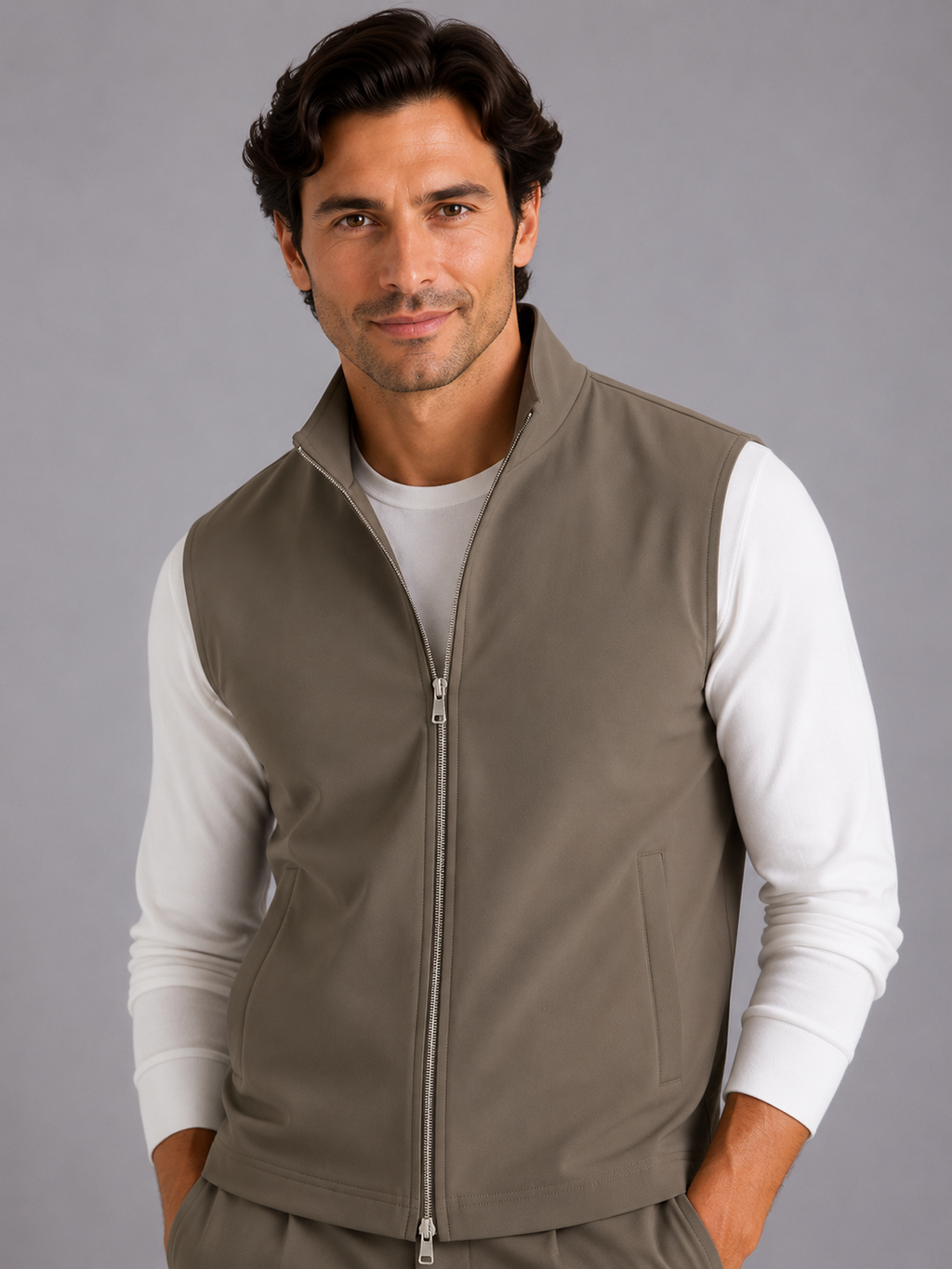 MILANO CAPRI GILET - TAUPE