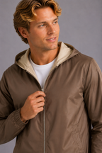 MILANO HOODED JACKET - CHAMPAGNE