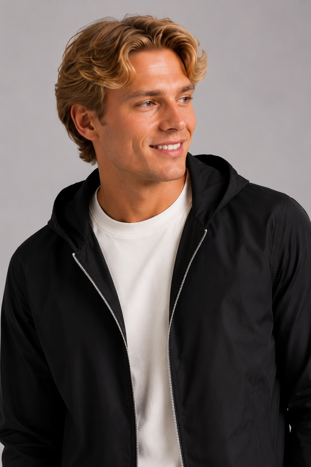 MILANO HOODED JACKET - BLACK