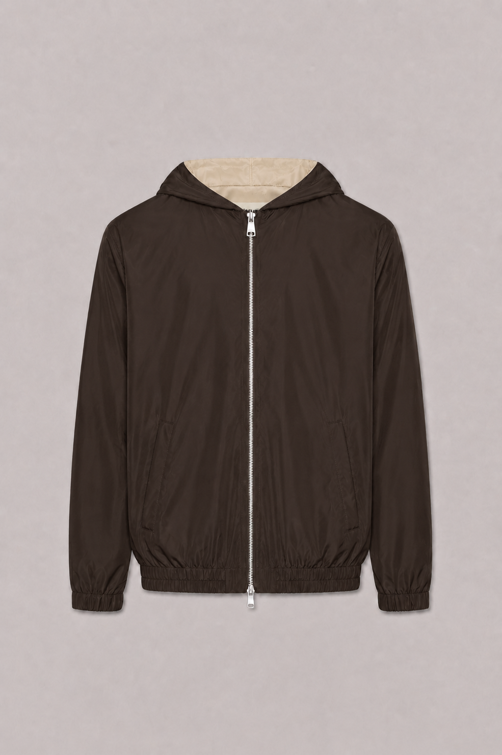 MILANO HOODED JACKET - BROWN
