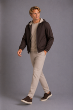 MILANO HOODED JACKET - BROWN