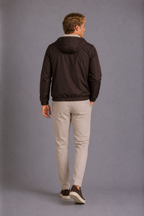 MILANO HOODED JACKET - BROWN