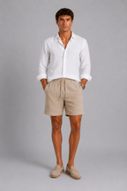 MILANO AMALFI LINNEN SHORT - BEIGE