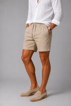 MILANO AMALFI LINNEN SHORT - BEIGE