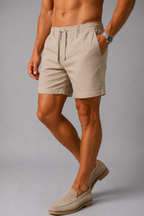 MILANO AMALFI LINNEN SHORT - BEIGE