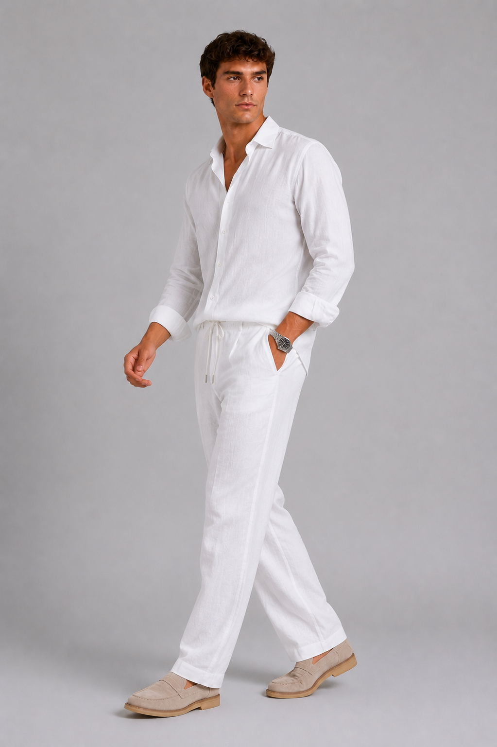 MILANO LINEN SET - WHITE