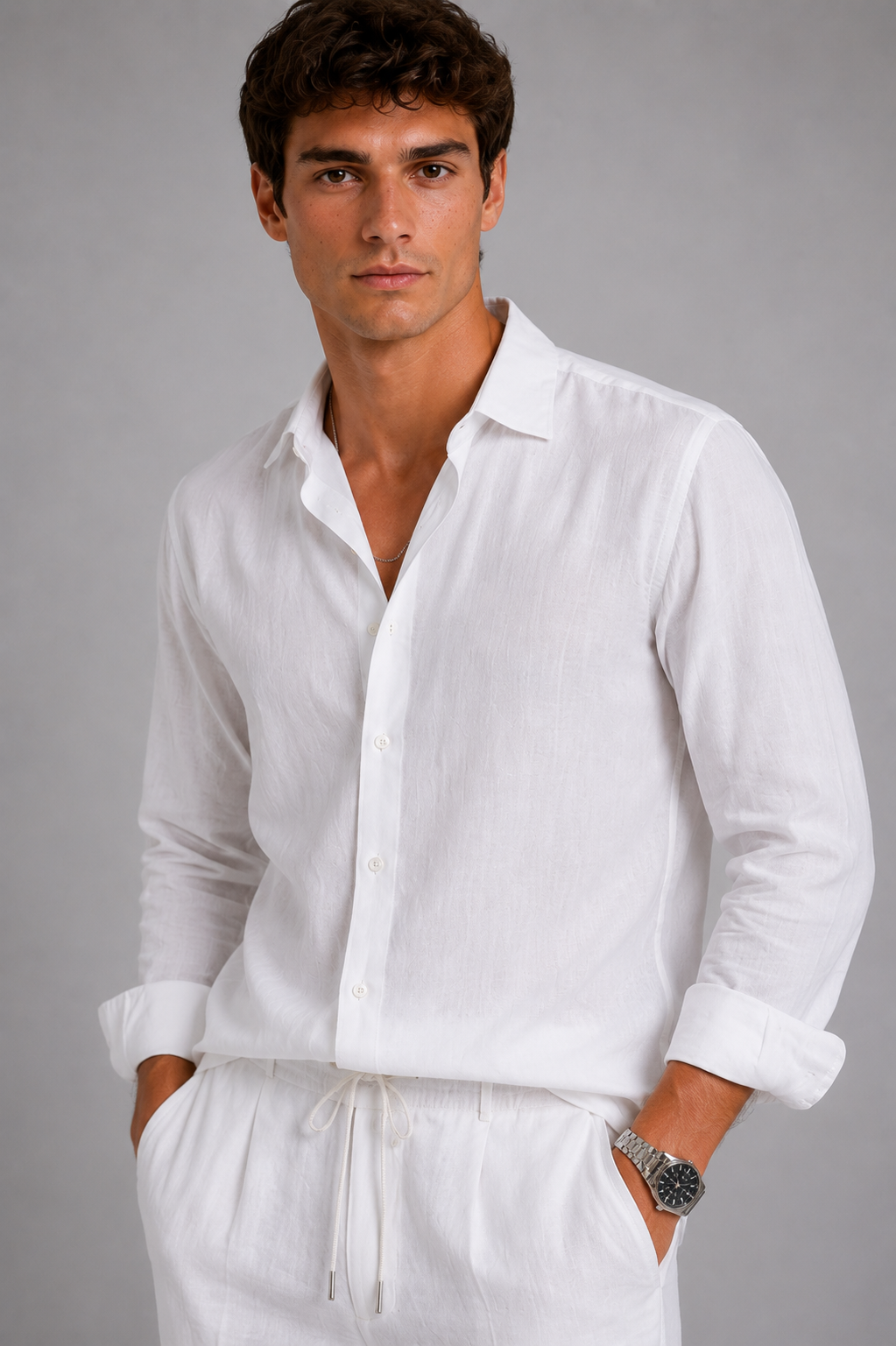 MILANO LINEN SET - WHITE