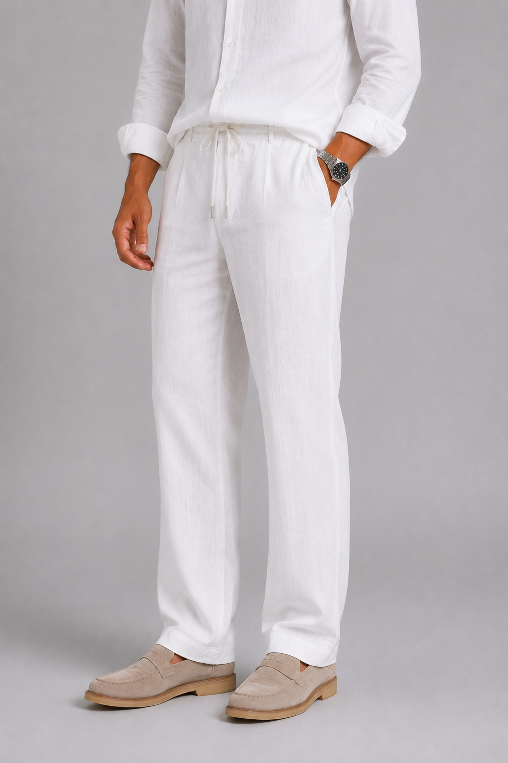 MILANO LINEN SET - WHITE