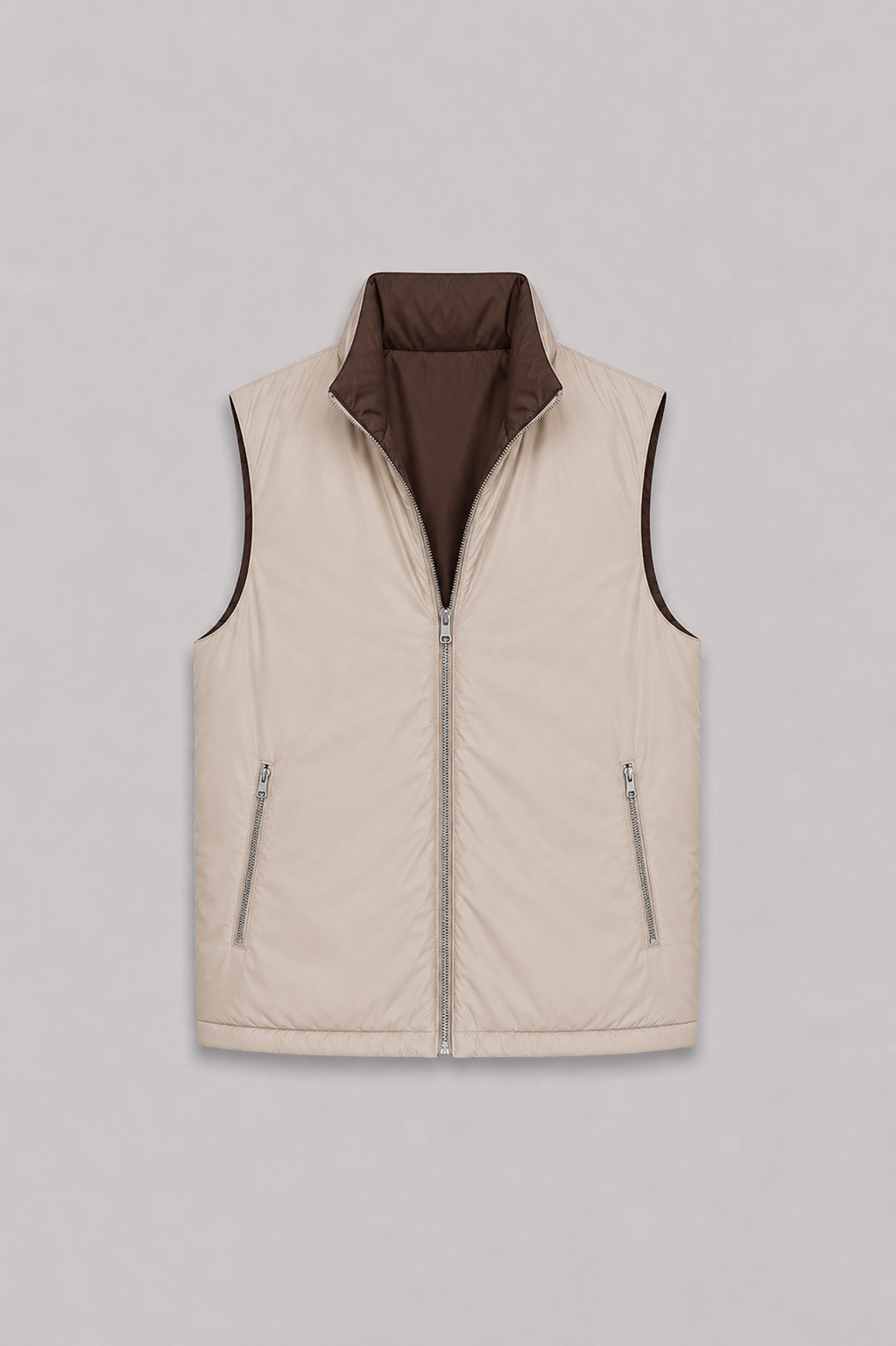 MILANO REVERSIBLE PRIME GILET - BROWN