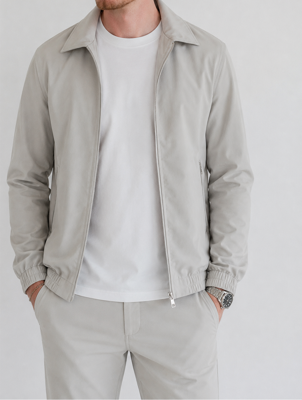 IMPERIAL MILANO ZIP SET – HELLGRAU
