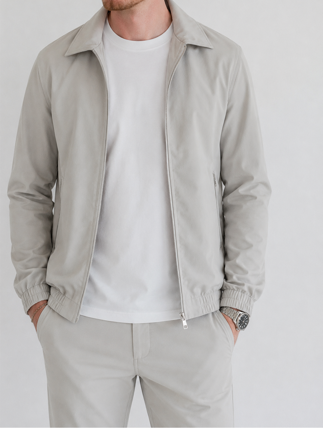 IMPERIAL MILANO ZIP SET - LIGHT GRAY
