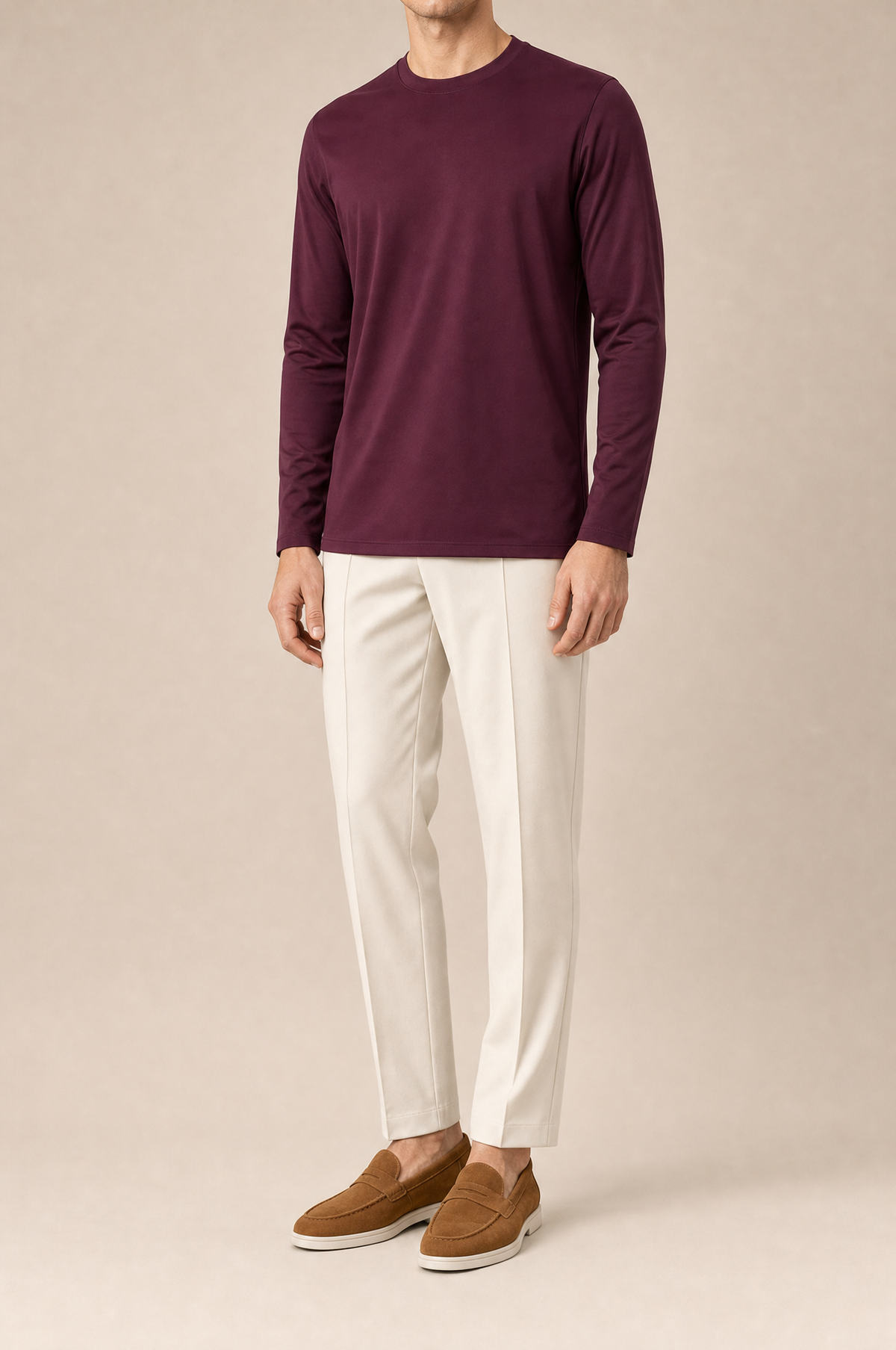 MM Longsleeve Bordeaux 3 front