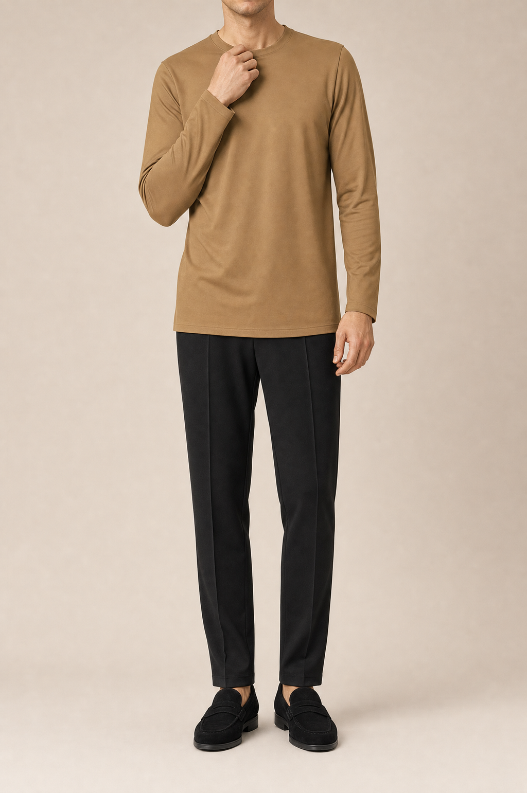 MM Longsleeve Cammello 3 front