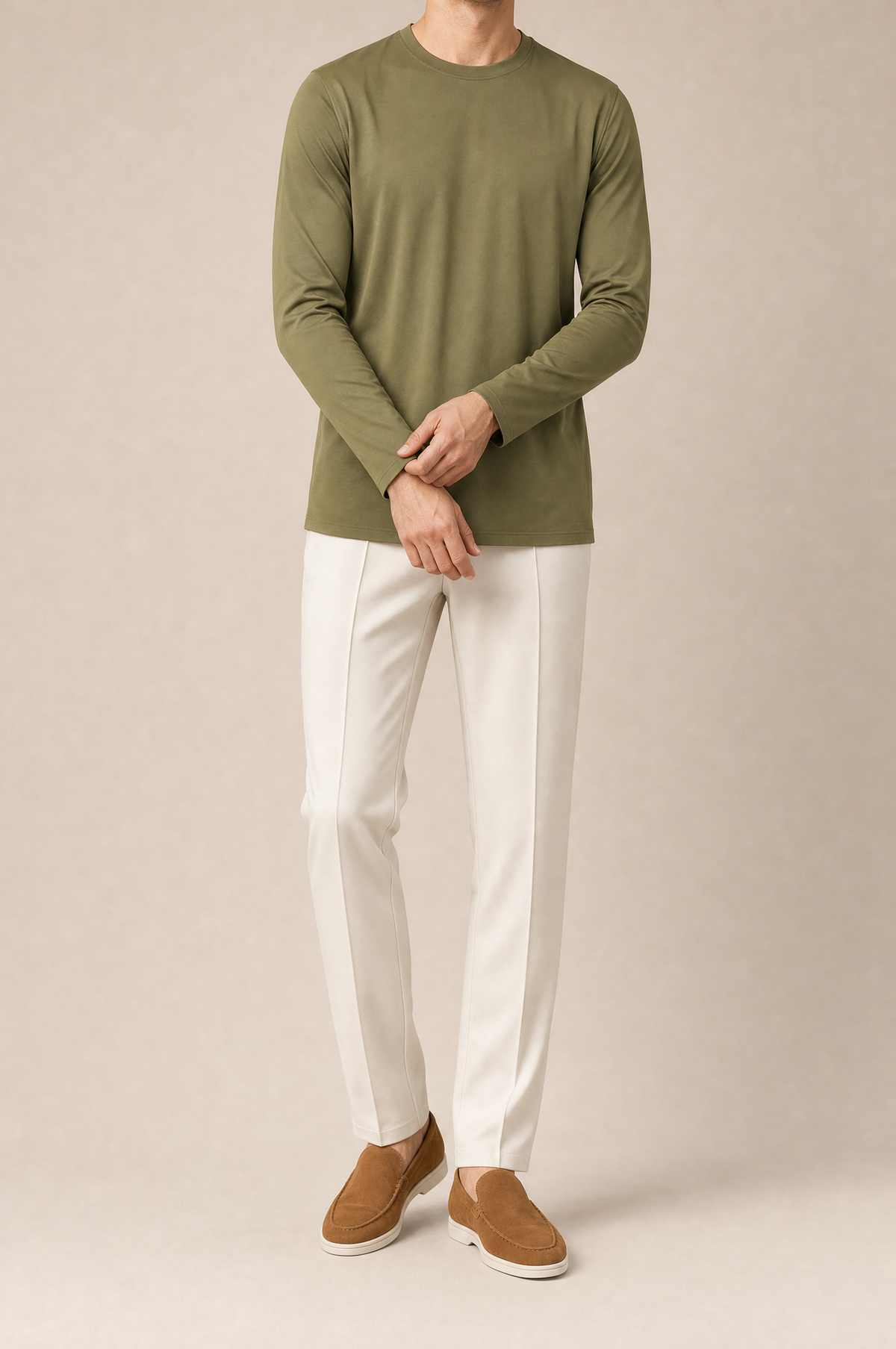 MM Longsleeve Oliva 3 front