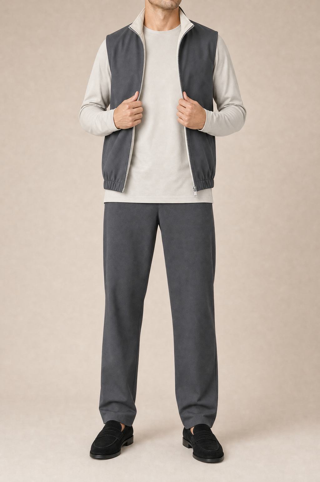 Milano Reverso Autumn Set Antracite & Pietra Long Sleeve front