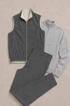 Milano Reverso Autumn Set Antracite & Pietra Quarter Zip flatlay