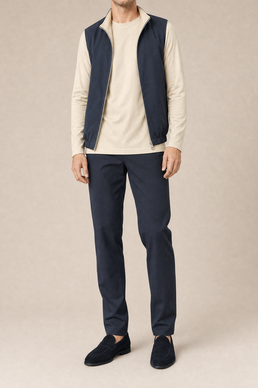 Milano Reverso Autumn Set Blu & Crema Long Sleeve front