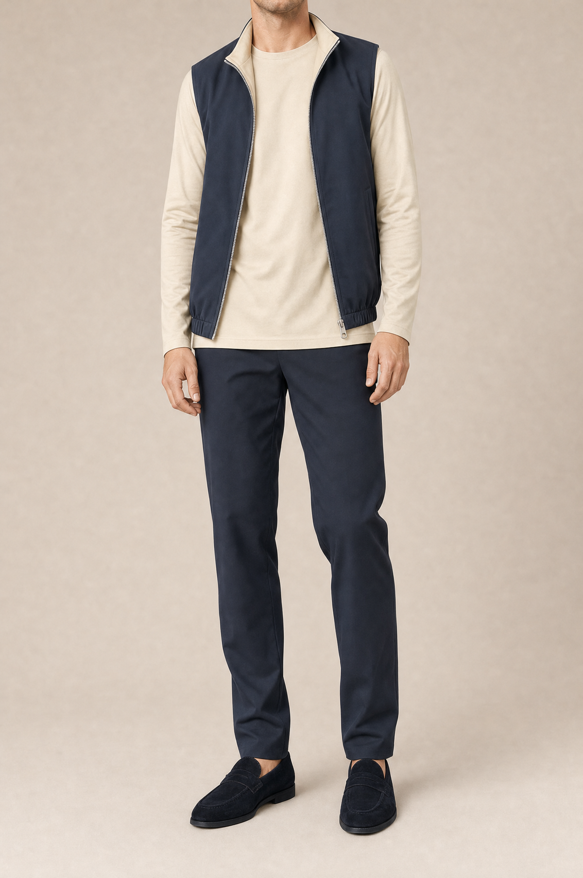 Milano Reverso Autumn Set Blu & Crema Long Sleeve front