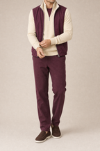 Milano Reverso Autumn Set Bordeaux & Crema Quarter Zip front
