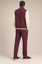 Milano Reverso Autumn Set Bordeaux & Crema Quarter Zip back