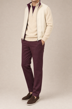 Milano Reverso Autumn Set Bordeaux & Crema Quarter Zip reversed