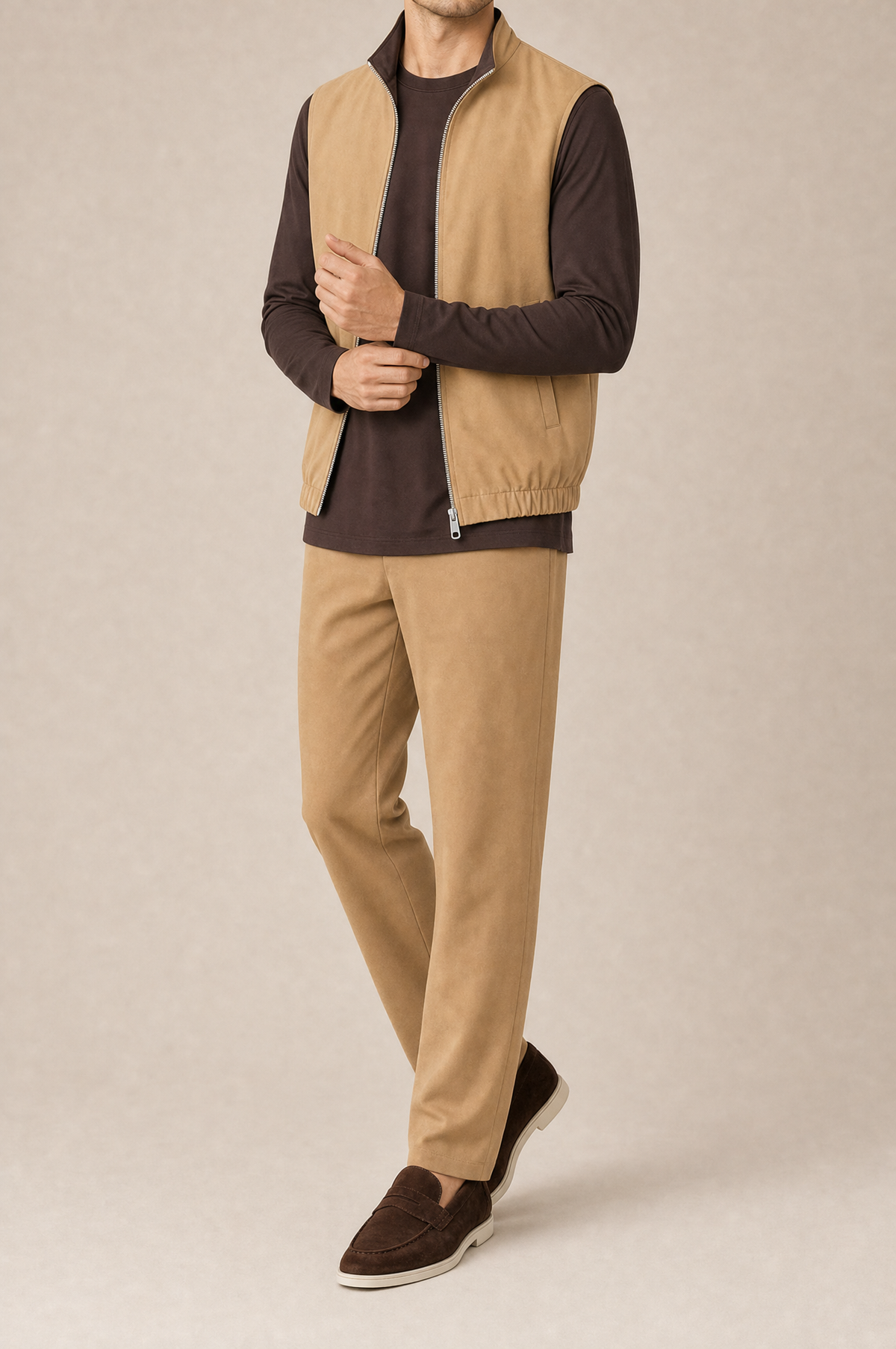 Milano Reverso Autumn Set Cammello & Marrone Long Sleeve front