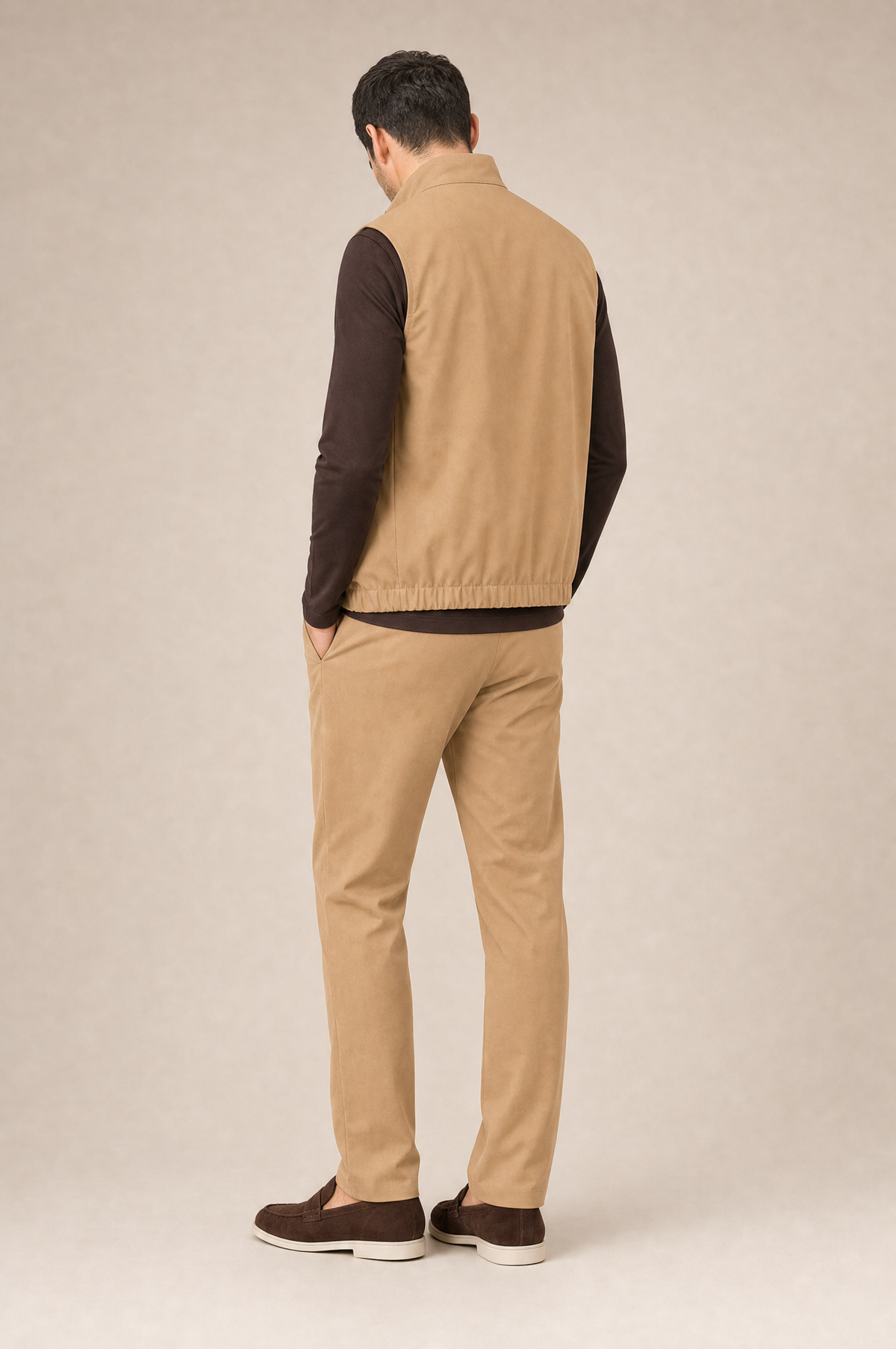 Milano Reverso Autumn Set Cammello & Marrone Long Sleeve back