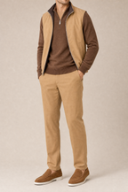 Milano Reverso Autumn Set Cammello & Marrone Quarter Zip front