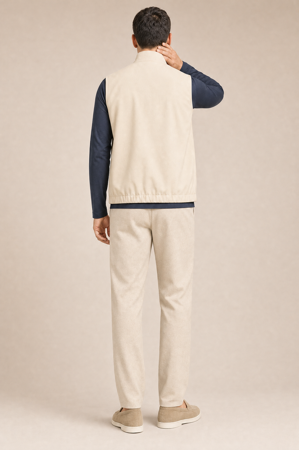 Milano Reverso Autumn Set Crema & Blu Long Sleeve back