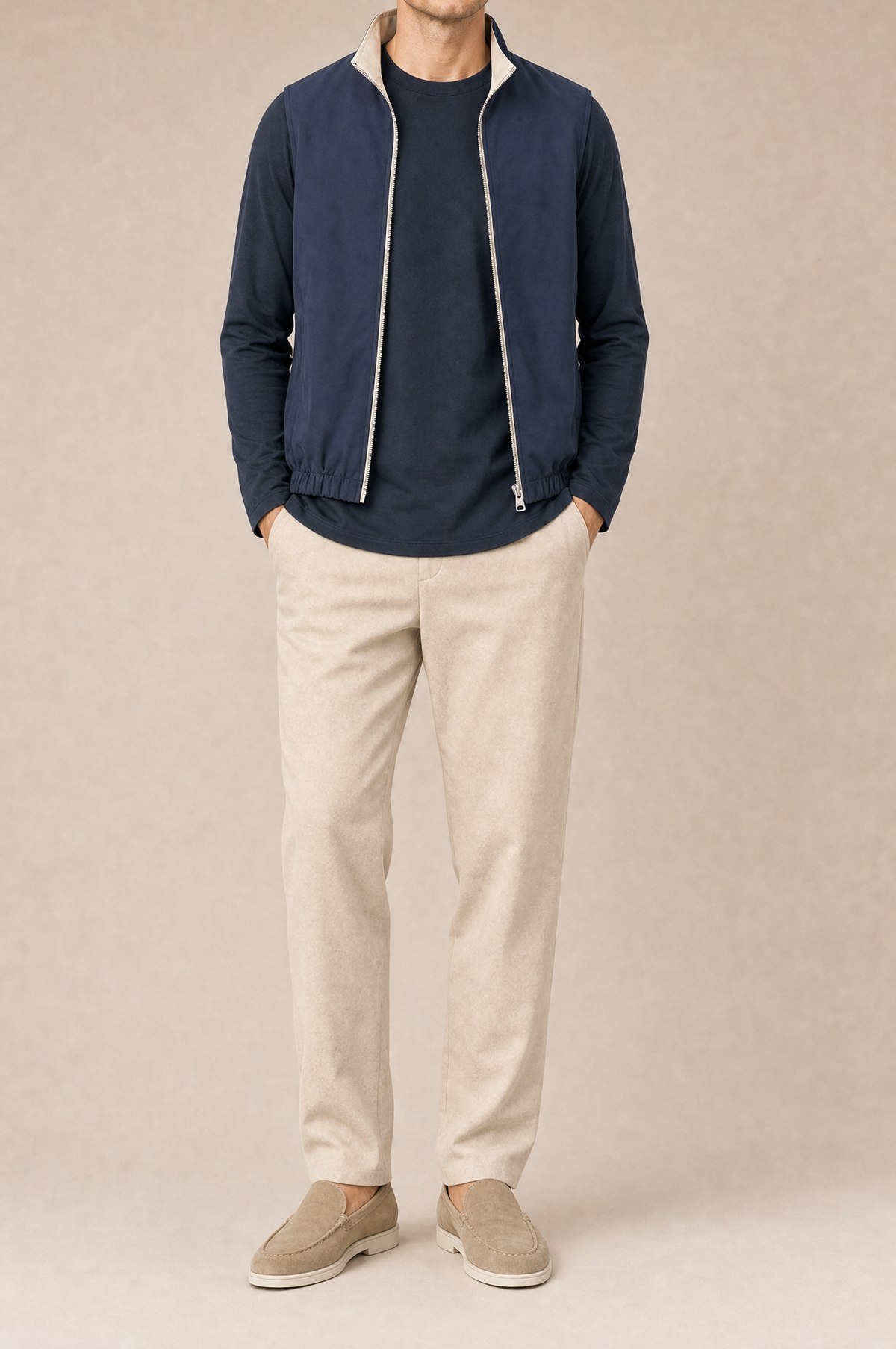 Milano Reverso Autumn Set Crema & Blu Long Sleeve reversed