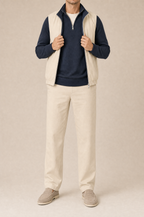 Milano Reverso Autumn Set Crema & Blu Quarter Zip front