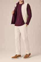 Milano Reverso Autumn Set Crema & Bordeaux Long Sleeve front