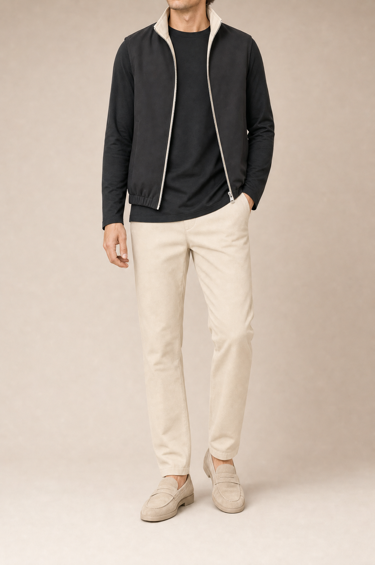 Milano Reverso Autumn Set Crema & Nero Long Sleeve reversed